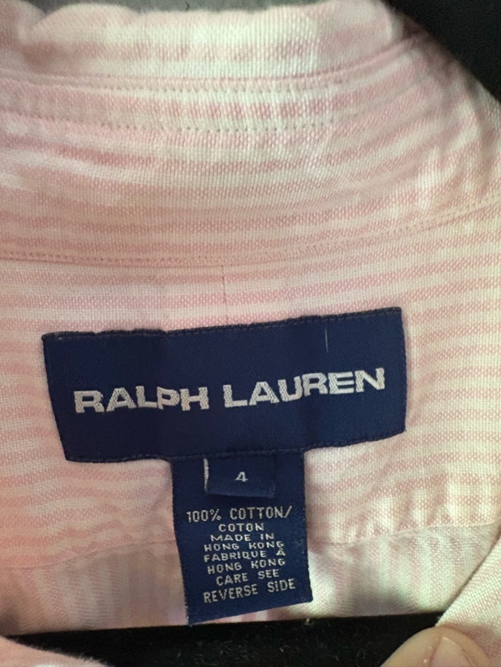Ralph Lauren Pink Striped Button-Down Shirt - Picture 2 of 3